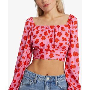 Sanctuary Going Solo Cropped Tie-back Top In Cherry Kiss S